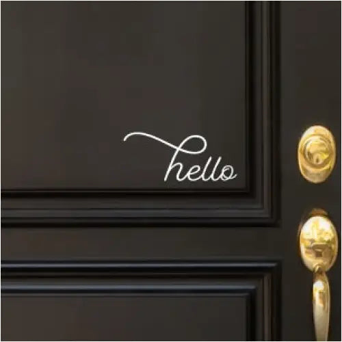 Hello Door Vinyl Decal | Sticker Removable Lettering