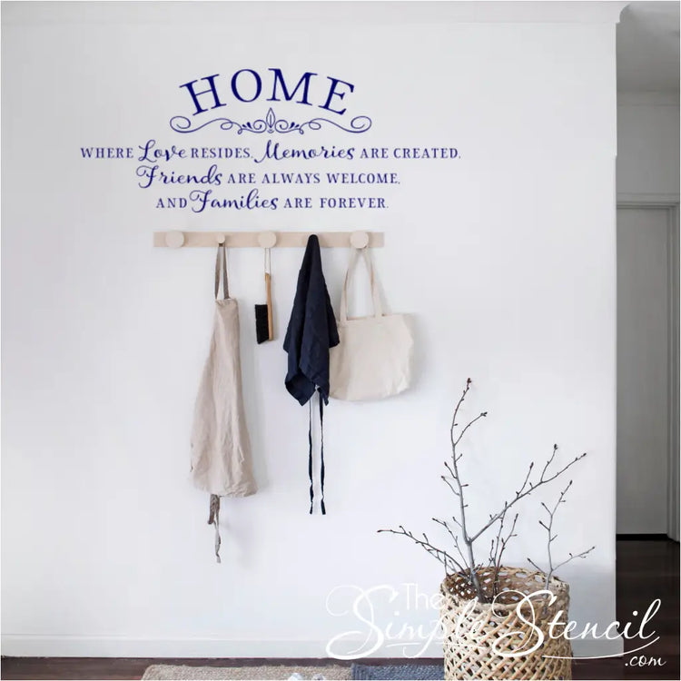 Easy-to-Install Family and Friends Inspirational Wall Decal with Script Fonts