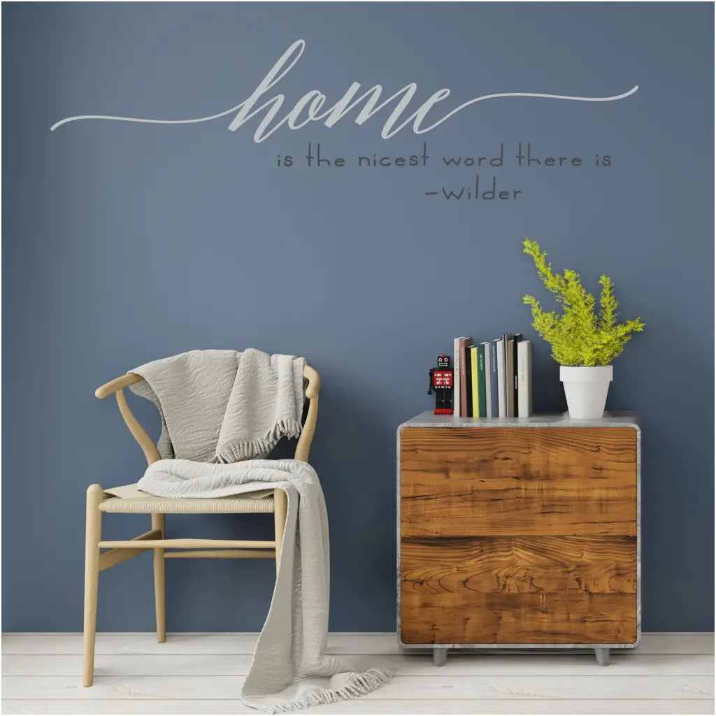 Home Is The Nicest Word There ~Wilder Wall Quote Decal