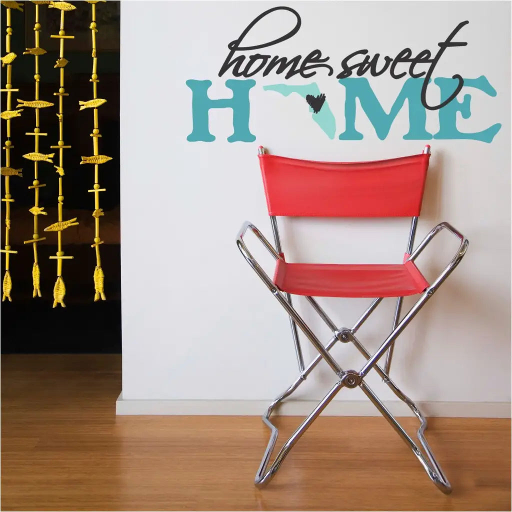 Home sweet home Florida vinyl wall decal by The Simple Stencil to decorate your Florida home or Summer home perfectly!