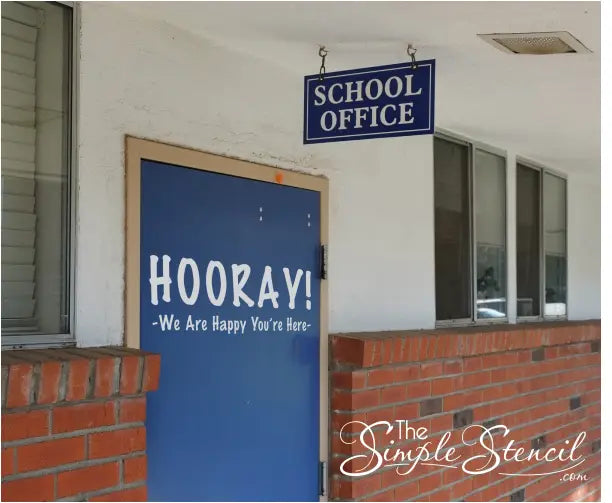 Hooray! We Are Happy You Here Classroom Door Decal