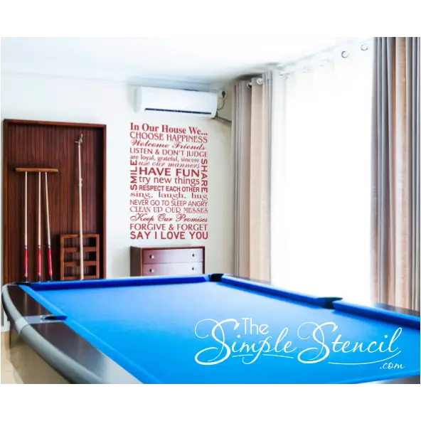 In Our House We Choose Happiness Wall Decal - Thumbnail 2