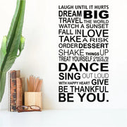 Inspirational Wall Phrase - Clearance Item 11.5W X 22.5H / Black