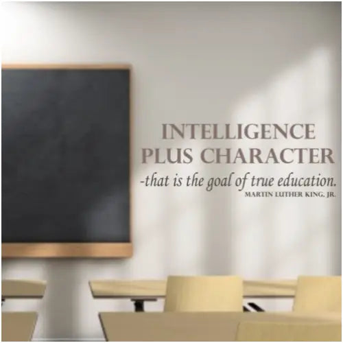Intelligence Plus Character Wall Quote | Mlk Jr