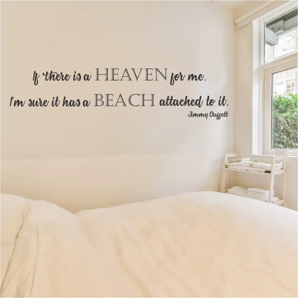 Jimmy Buffett Heaven Is A Beach Wall Quote Art | House Decor