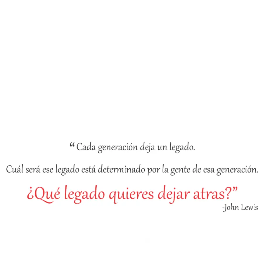 John Lewis Legacy Quote Wall Decal | Spanish Translation