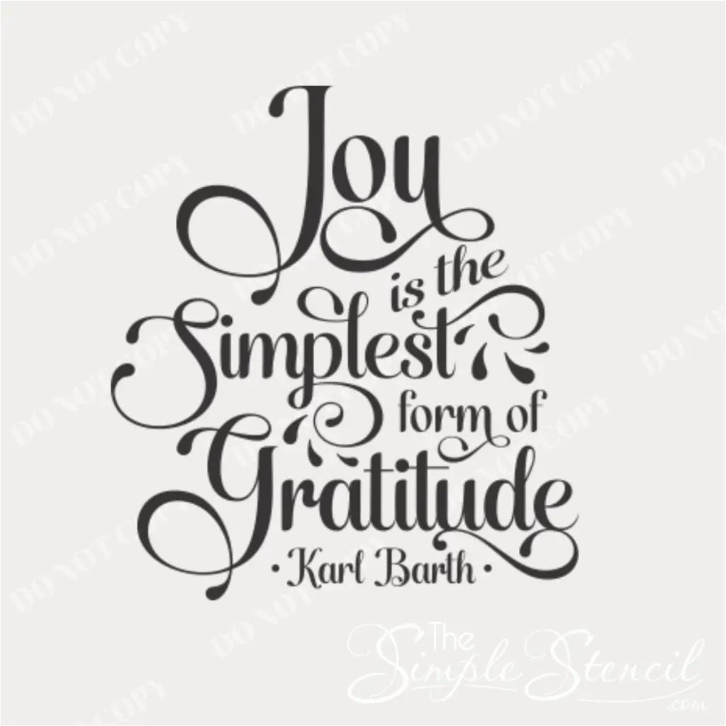 Joy is the Simplest Form of Gratitude Wall Art Decal - Thumbnail 3