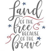 Land Of The Free Because Brave | Vinyl Wall Decal
