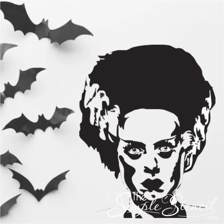 Large Bride Of Frankenstein Head Bust Decal
