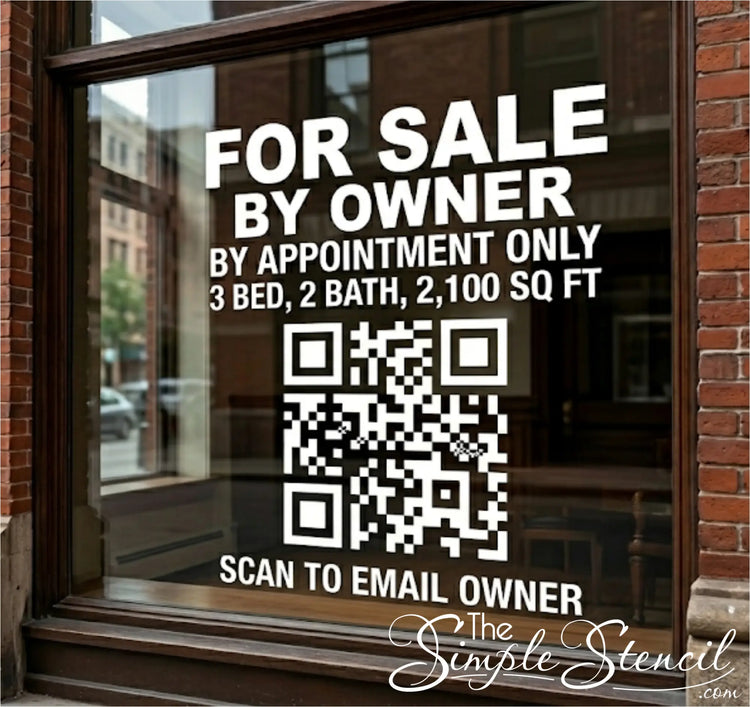 Large Custom QR Code Window Decal – Premium Storefront &