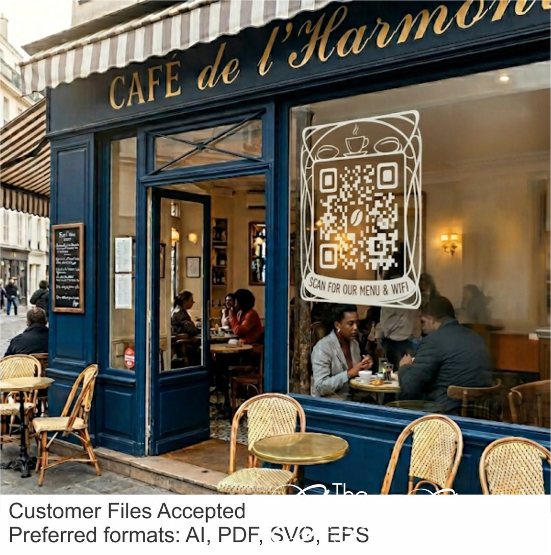 Large Custom QR Code Window Decal – Premium Storefront &