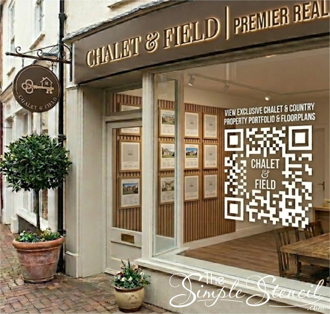 Large Custom QR Code Window Decal – Premium Storefront &