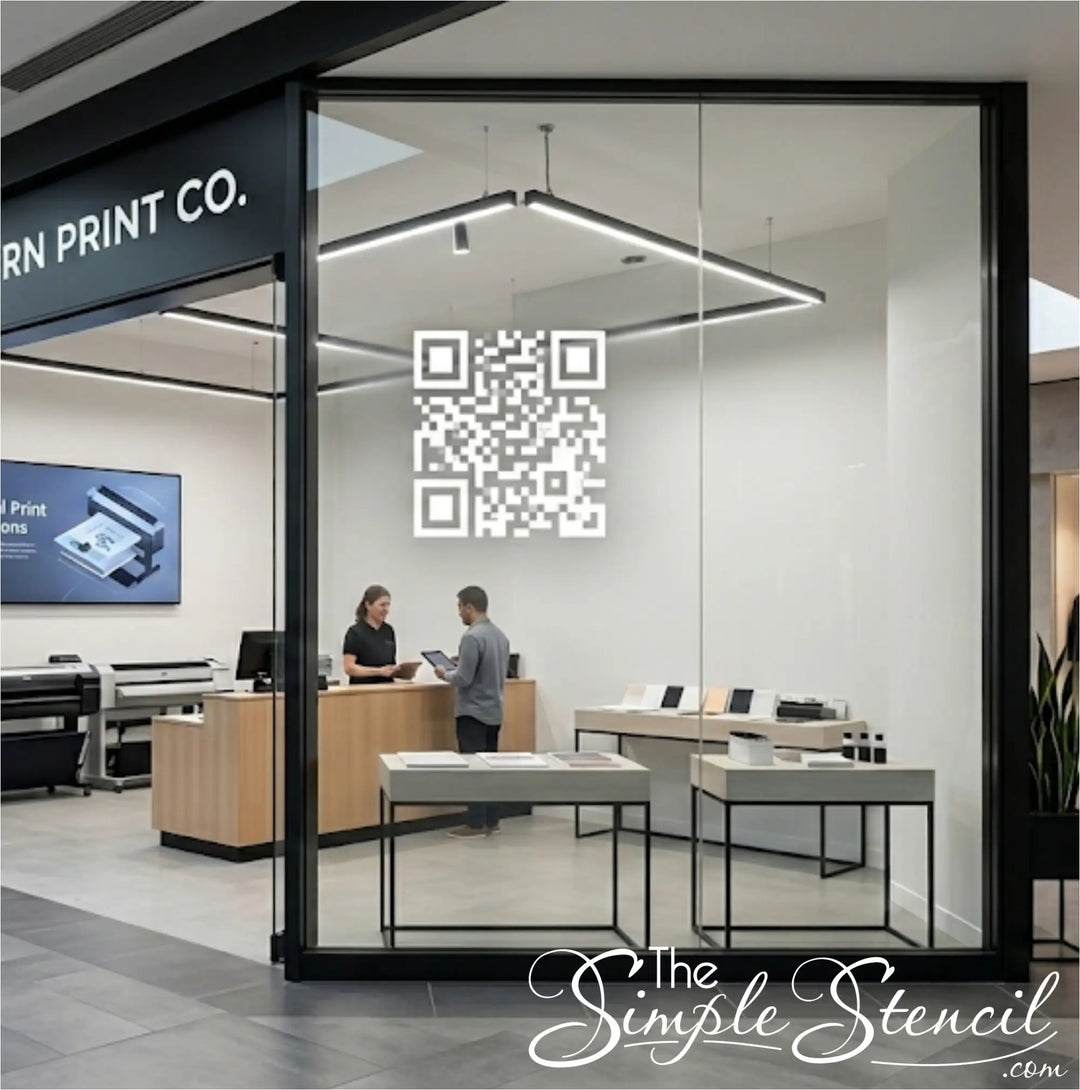Large Custom QR Code Window Decal – Premium Storefront &