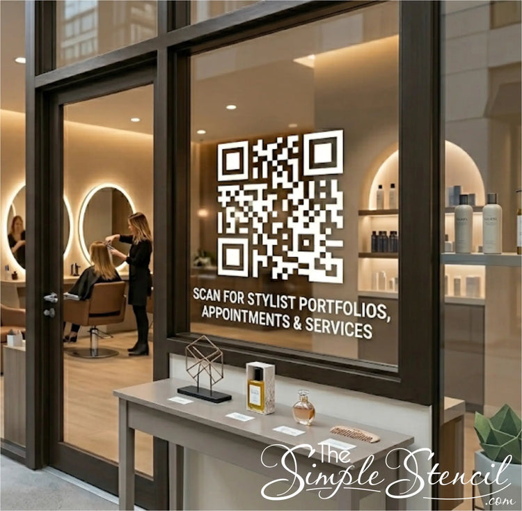 Large Custom QR Code Window Decal – Premium Storefront &