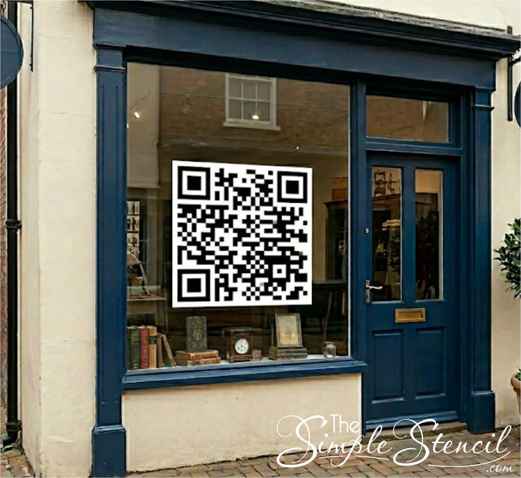 Large Custom QR Code Window Decal – Premium Storefront &