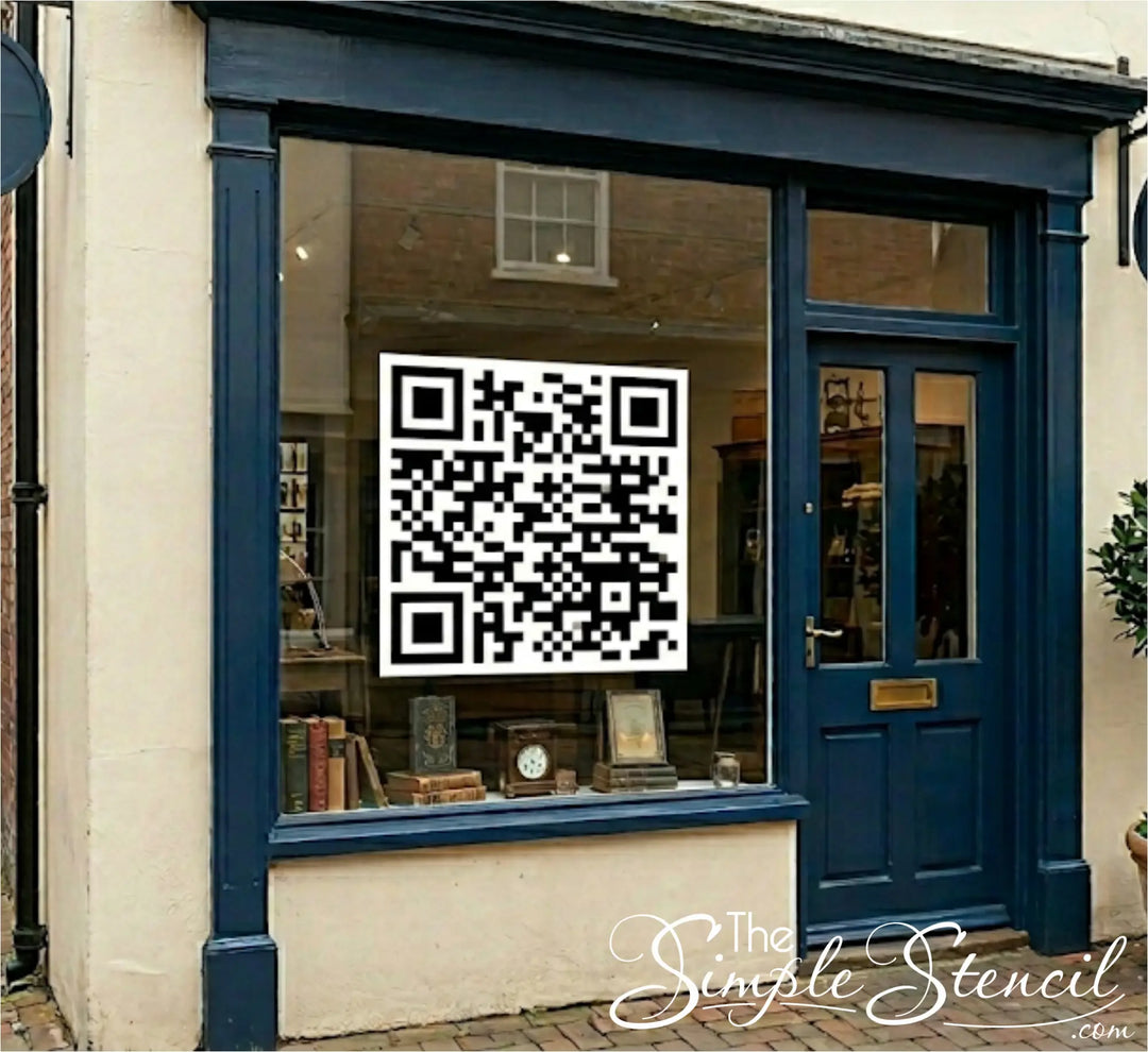Large Custom QR Code Window Decal – Premium Storefront &
