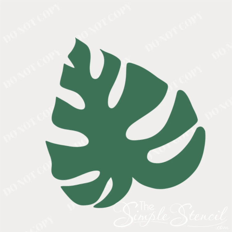 single-large-monstera-leaf-vinyl-decal-in-matte-forest-green