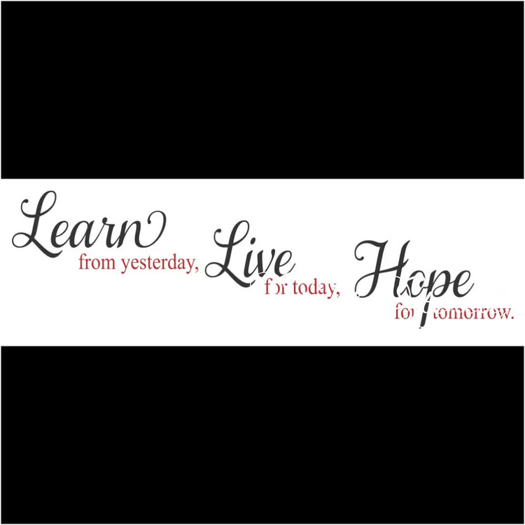 Learn Live Hope Long Version Wall Decal