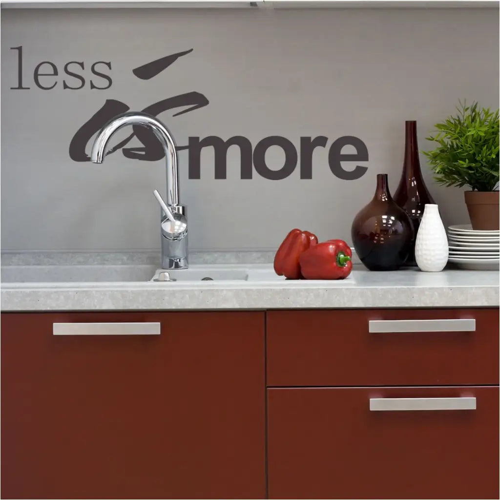 Less Is More Wall Quote Decal