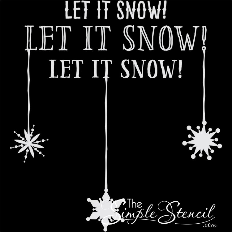 Let It Snow Vinyl Wall & Window Decal with Falling Snowflakes – The Simple Stencil let-it-snow-vinyl-wall-window-decal-with-falling-snowflakes-the-simple-stencil