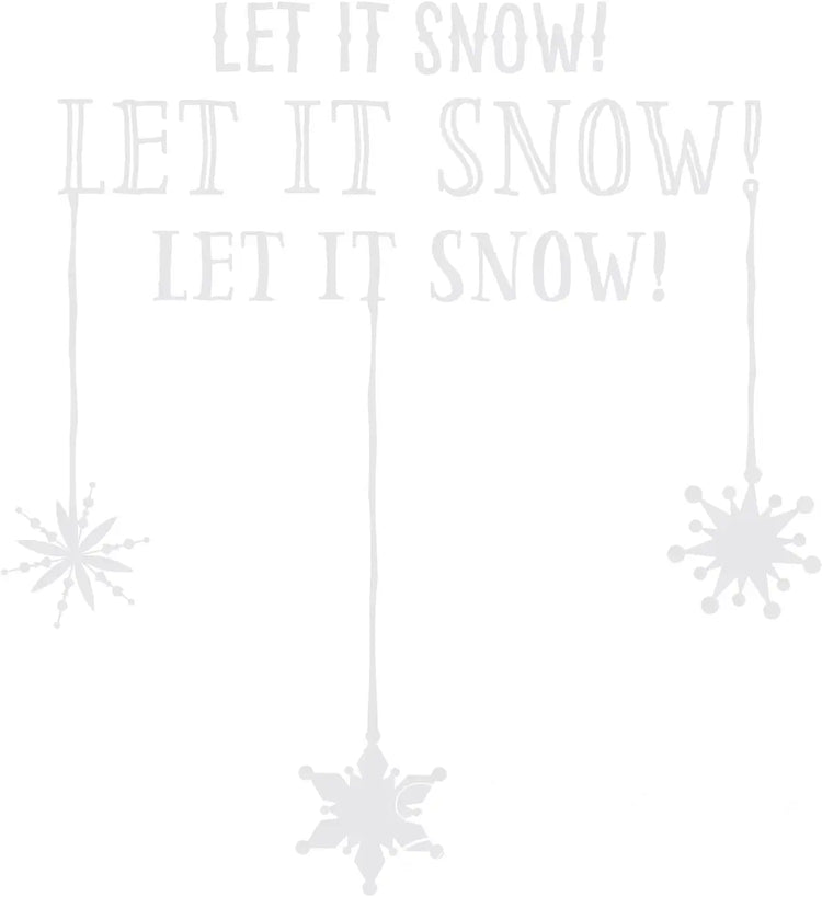 Let It Snow Vinyl Wall & Window Decal With Falling Snowflakes