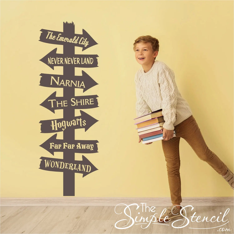 Library Book Destination Sign Decal