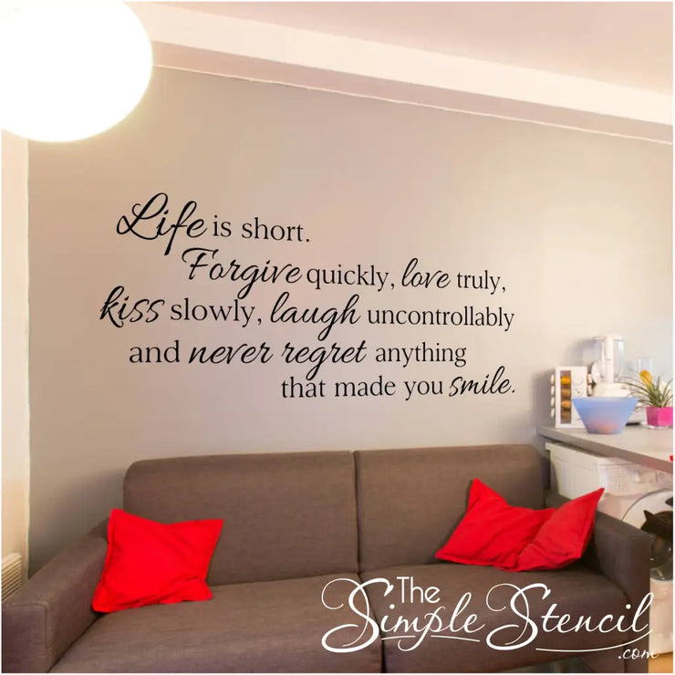 Life Is Short Wall Quote