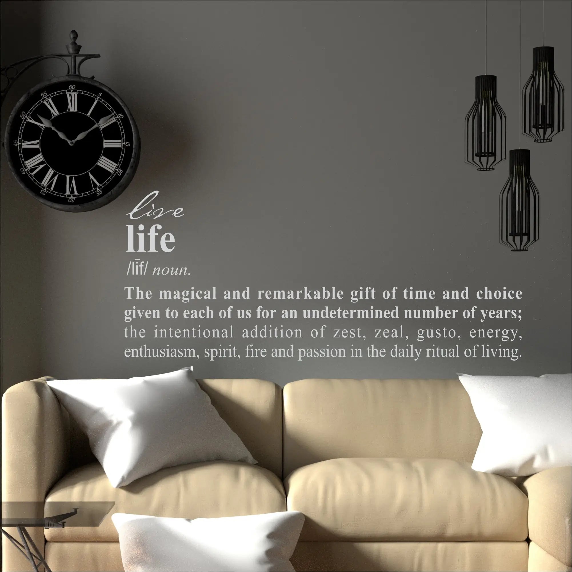 Live Life | Definition Wall Decal Home Decor
