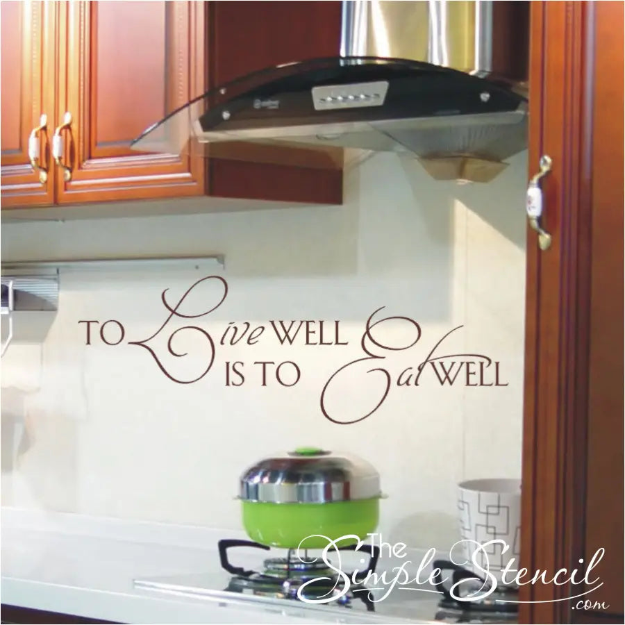 To Live well is to Eat well