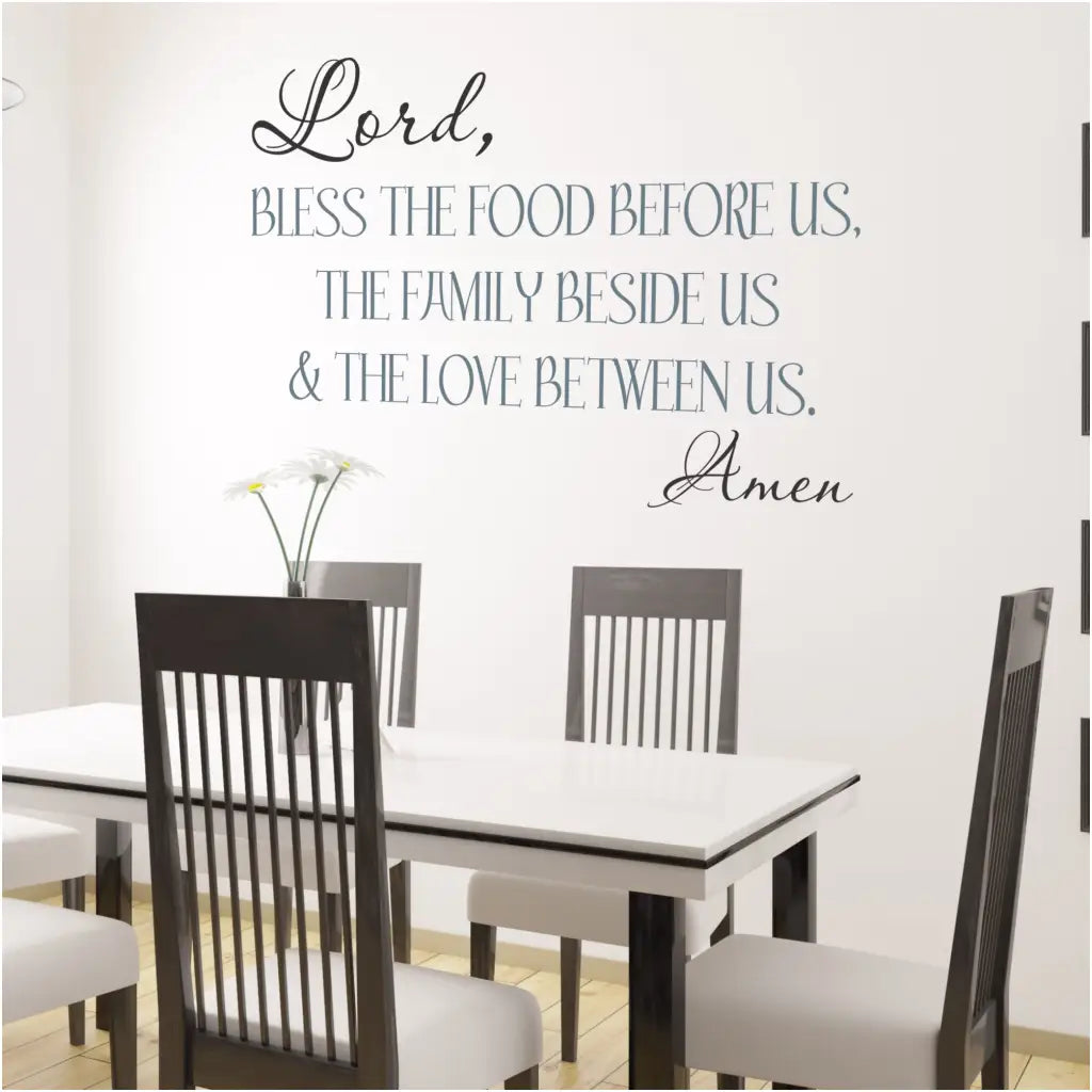 Lord Bless The Food Family & Love Amen Wall Decal