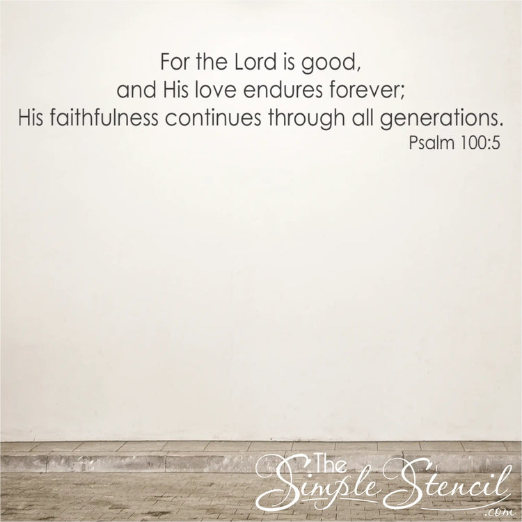 Bible verse on a plain wall with a wooden floor.