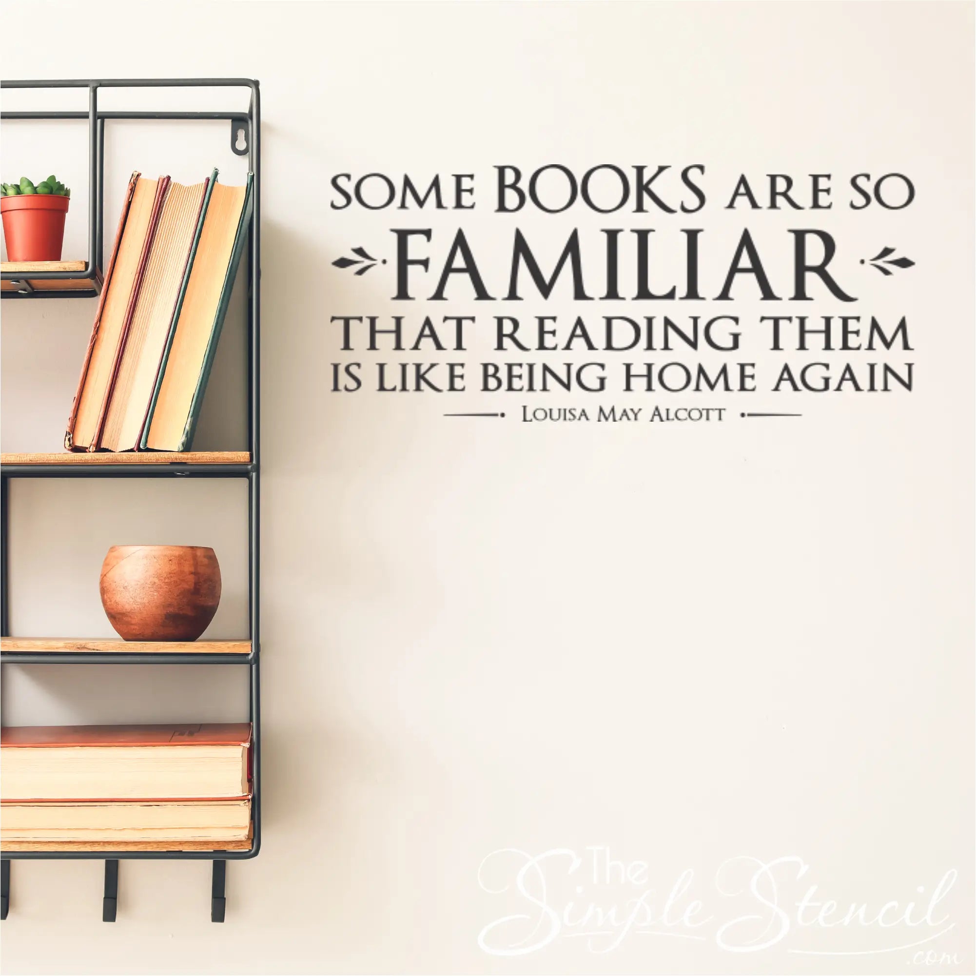 Louisa May Alcott Library Quote Wall Decal - Thumbnail 2