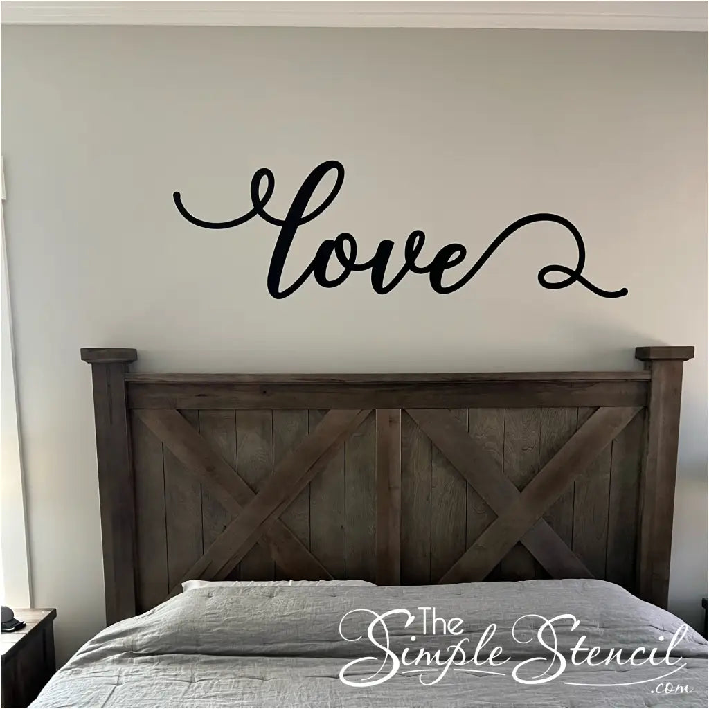 Love Decal - Romantic Word Stencil - Thumbnail 3