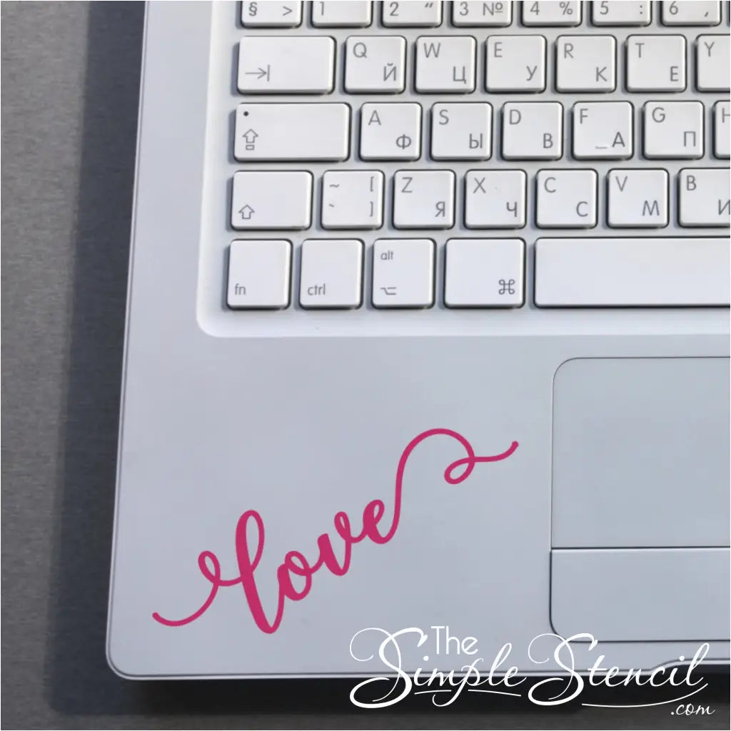 Love Decal - Romantic Word Stencil - Thumbnail 4