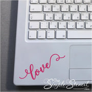 Love Decal - small size decal is a fun way to decorate small appliances, car windows, etc. Spread love everywhere with this easy to apply vinyl decal. 