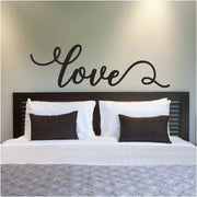 Love Decal - Romantic Word Stencil Wall Decal - Easy romantic wall decor for Master bedroom. Available in many colors and sizes from The Simple Stencil