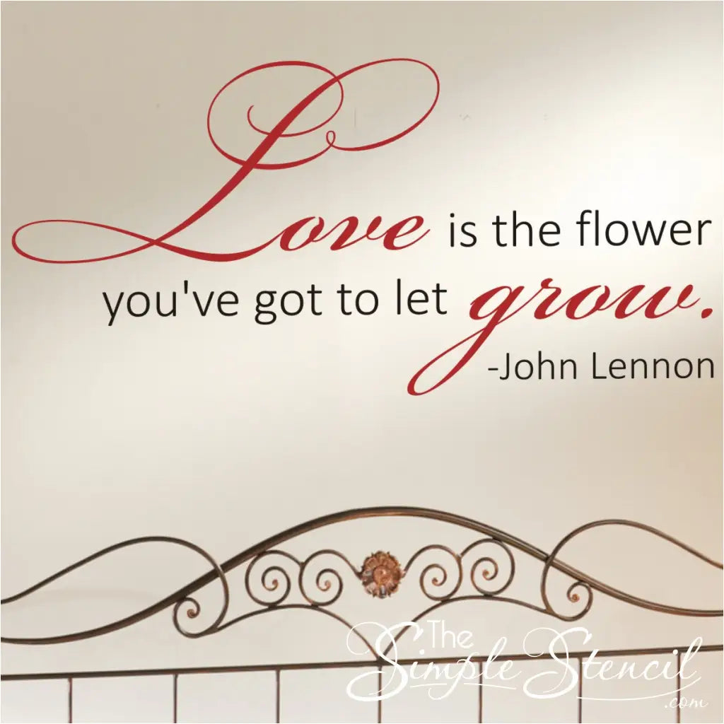Love is the flower you've got to let grow. John Lennon Wall Quote - Thumbnail 2