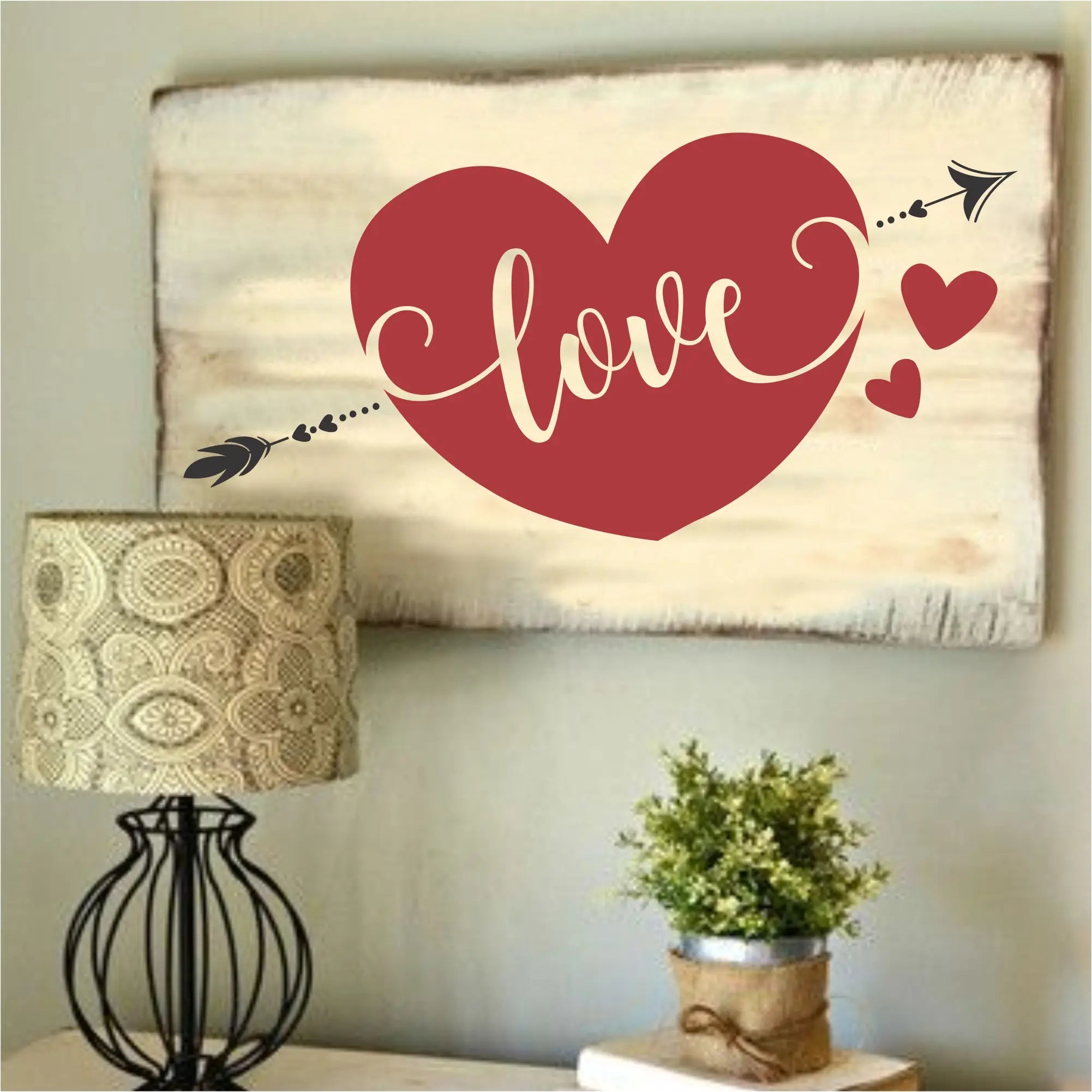 Love Heart & Arrow Decal