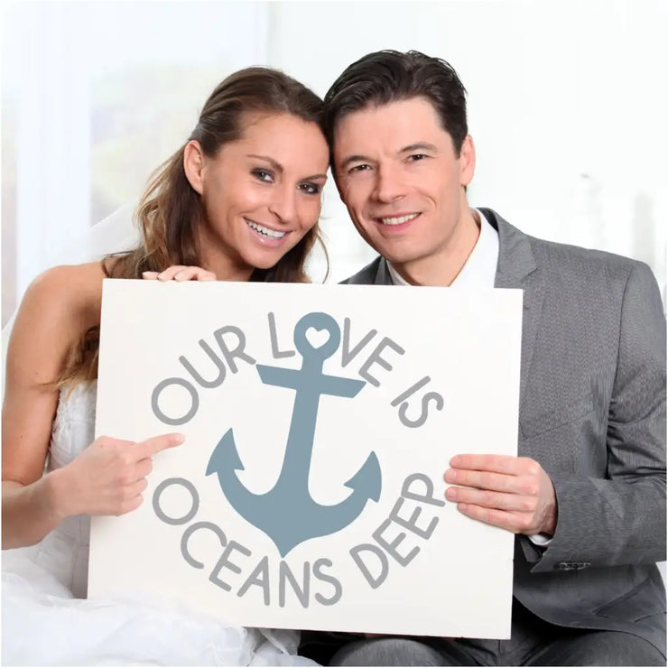 Our Love Is Oceans Deep | Romantic Nautical Wedding Decal