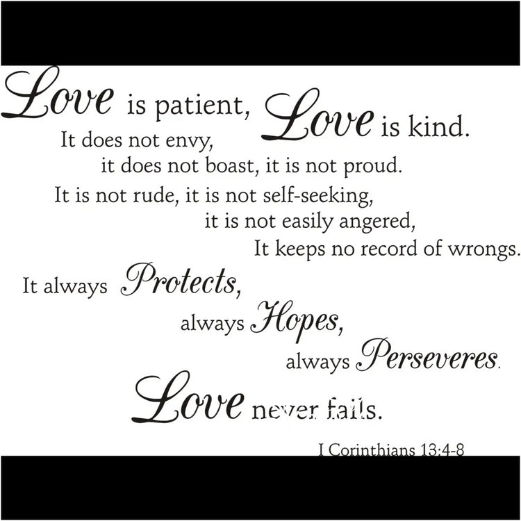 Love Is Patient... Never Fails
