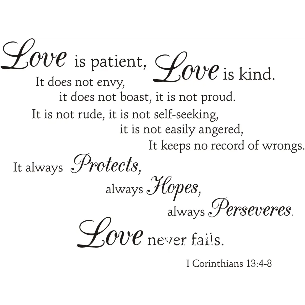 Love Is Patient... Never Fails