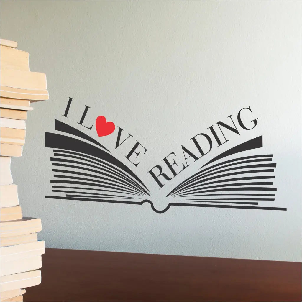 I Love Reading Version 1 Removable Vinyl Wall Decal