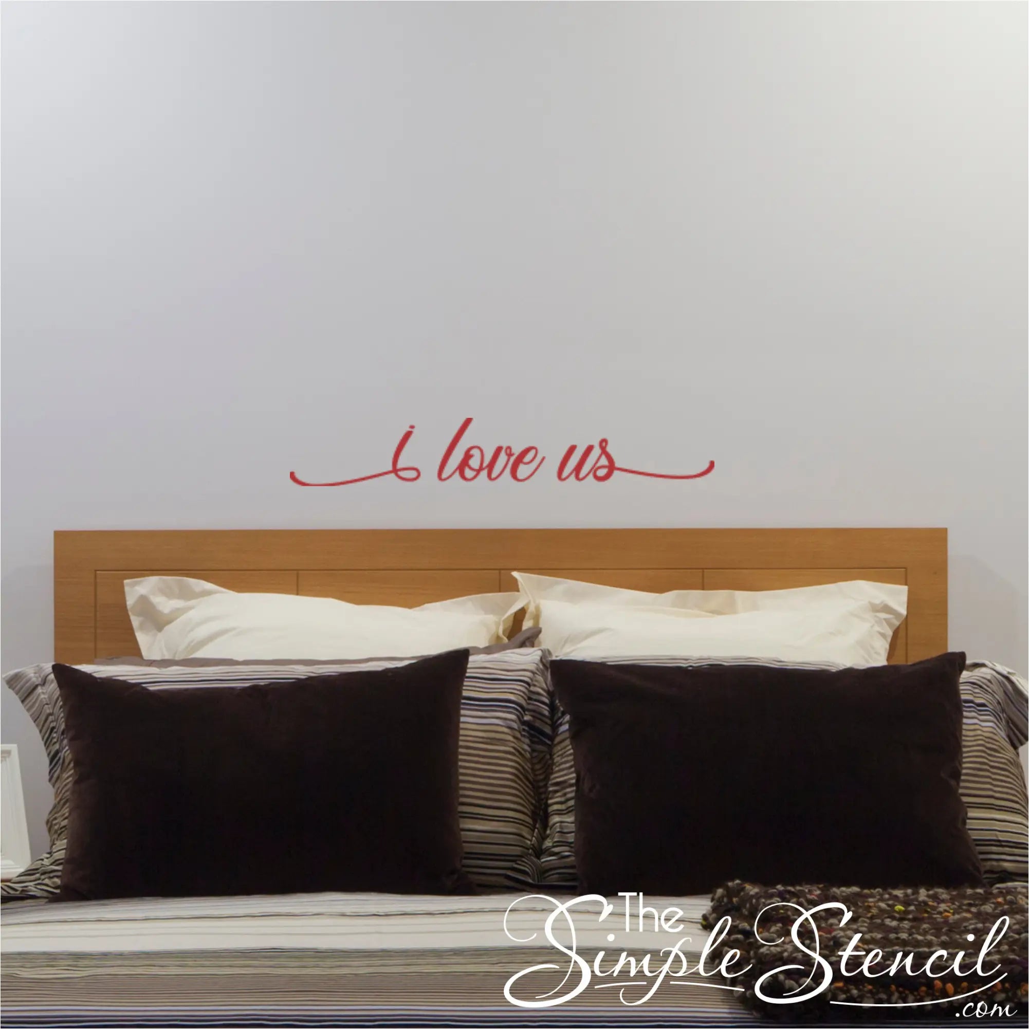 I Love Us Romantic Vinyl Wall Quote Decal - Thumbnail 3