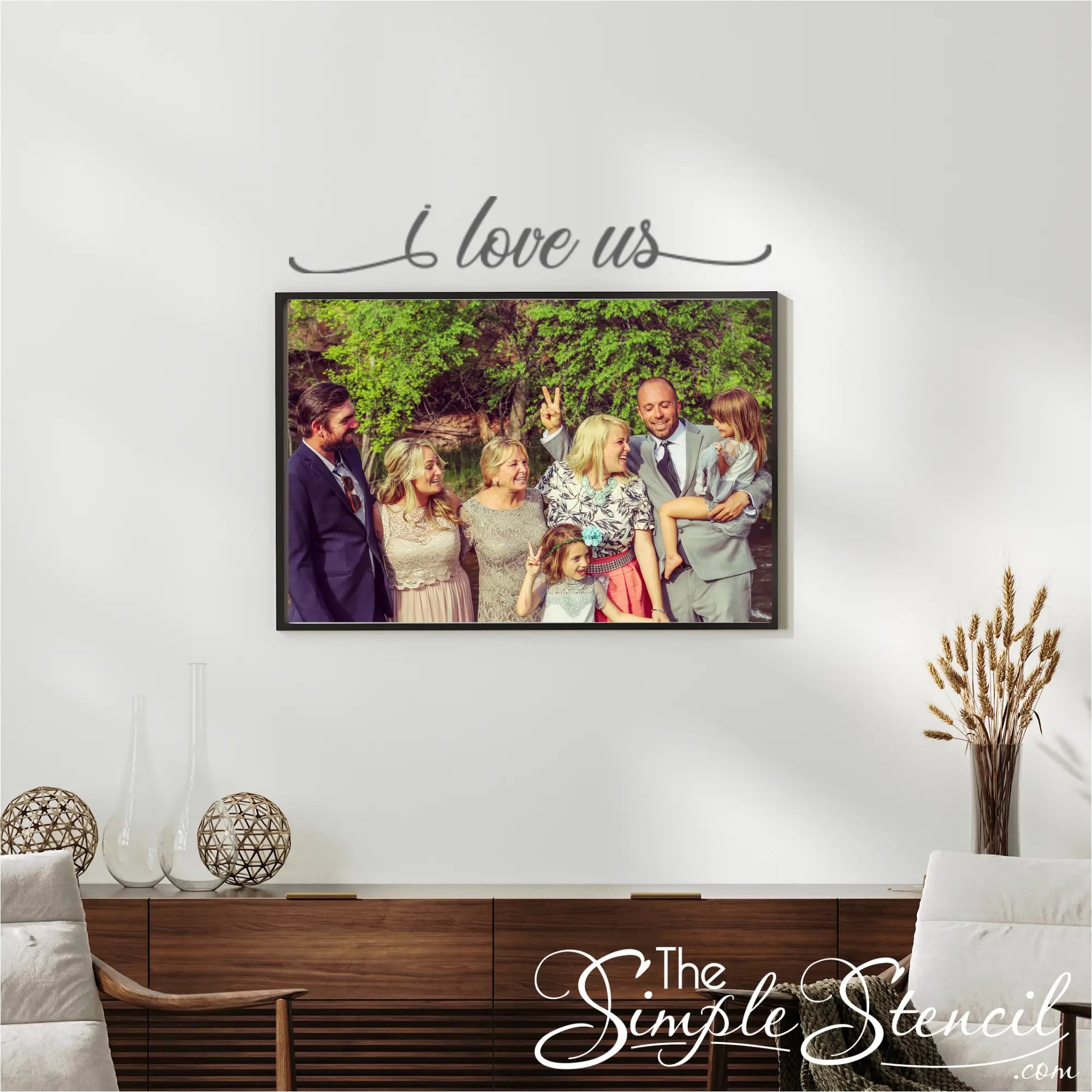 I Love Us Romantic Vinyl Wall Quote Decal - Thumbnail 2