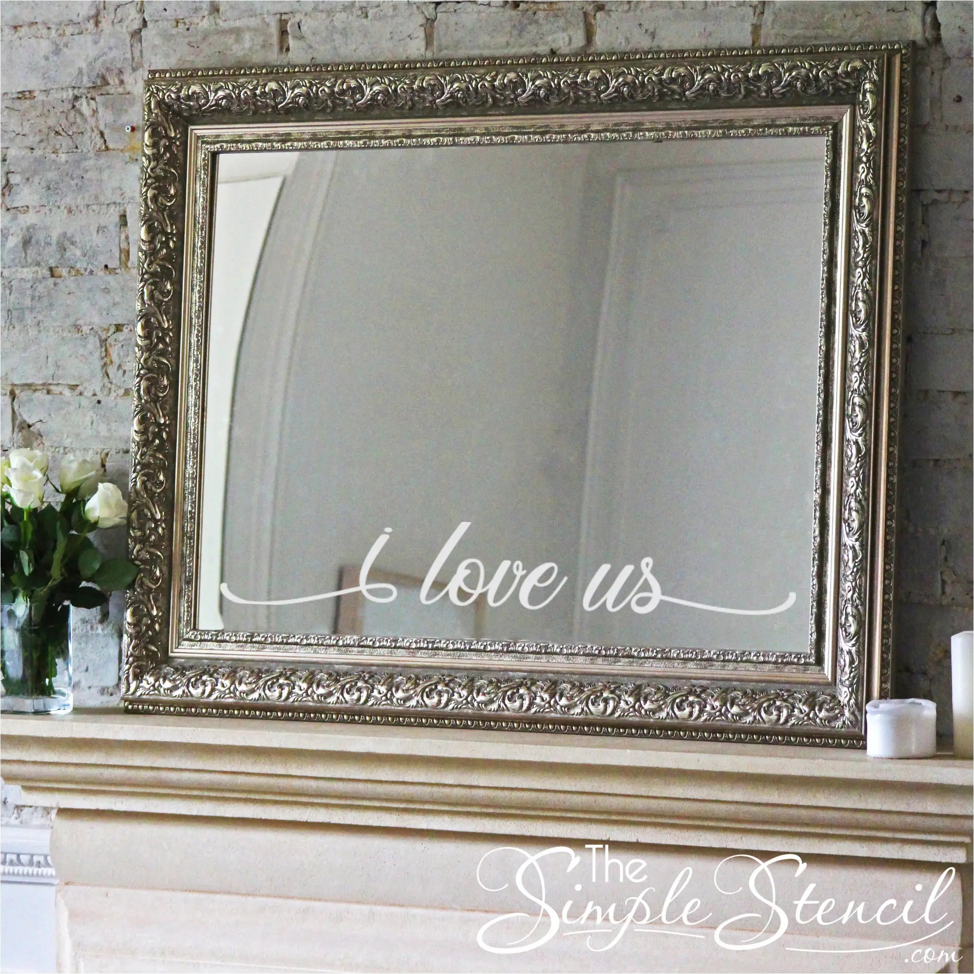 I Love Us Romantic Vinyl Wall Quote Decal - Thumbnail 4