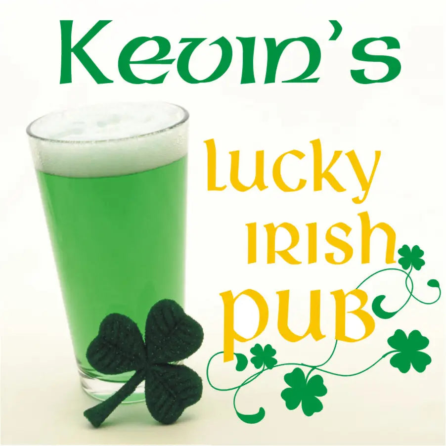 The Simple Stencil Lucky Irish Pub Wall Decal - Thumbnail 2