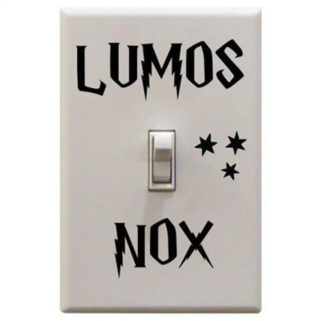 Lumos Nox Light Switch Decal - Harry Potter Inspired