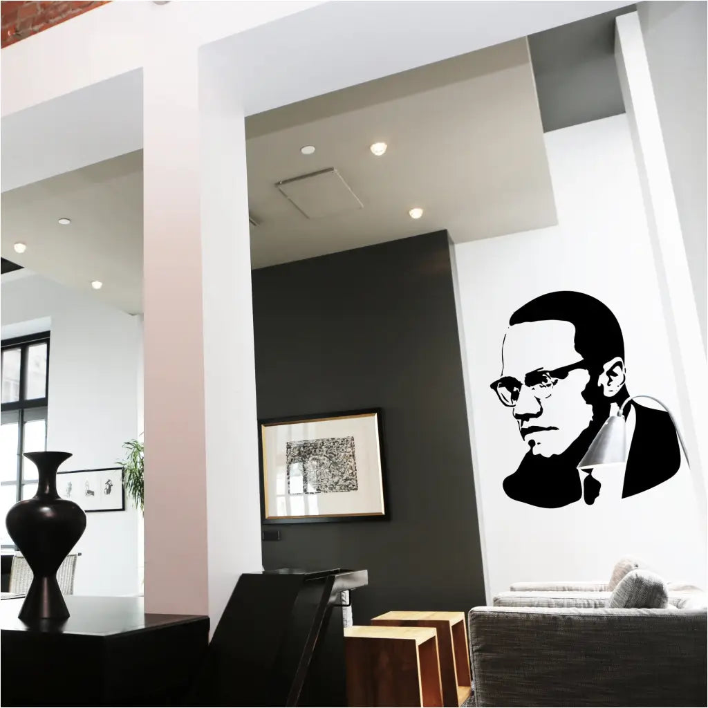 Malcolm X Silhouette Wall Decal