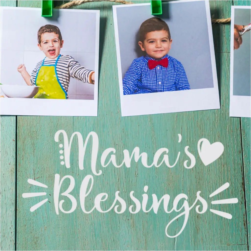 Mamas Blessings | Vinyl Wall Quote Decal