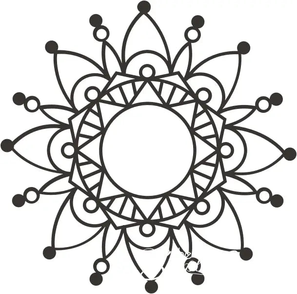 The Simple Stencil Mandala Wall Decal - Thumbnail 2